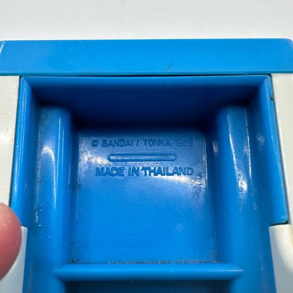 Tonka Truck Bandai My First Tonka Team #7 Toy Race Car White Blue Vintage 80s - Picture 6 of 6